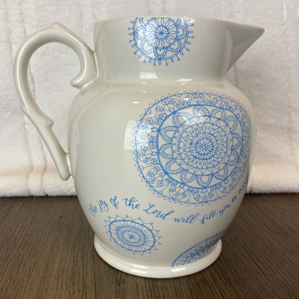 Mary & Martha Overflowing 8” Pitcher ~ #16223 ~ Christian Religious Overflow Joy